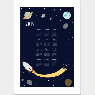 2019 Outer Space Calendar Posters and Art